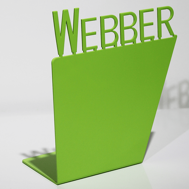 Металлическая подставка для книг с логотипом WEBBER